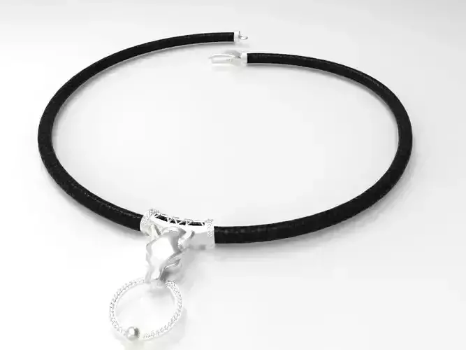 Female Tiger Silver Necklace
