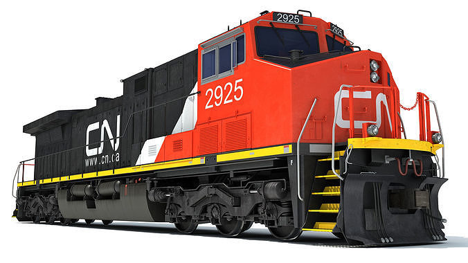 Locomotive Canadian National Railway CN 3D model