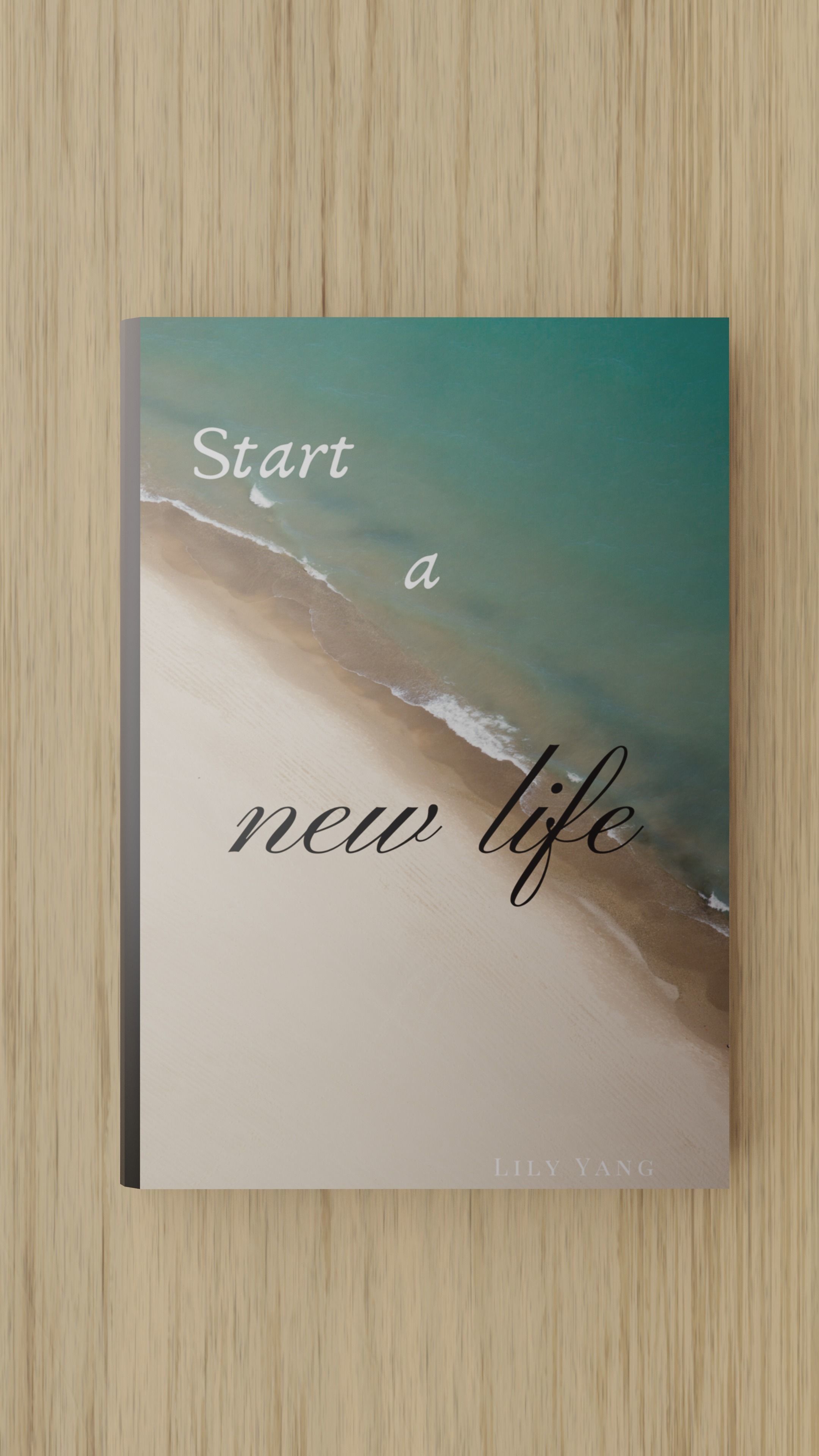 Books stack of on wooden table Free 3D model_1