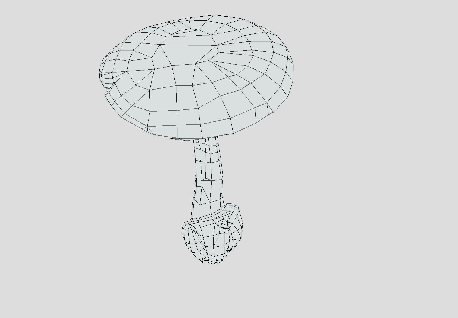 Amanita verna - fools mushroom Low-poly 3D model_15