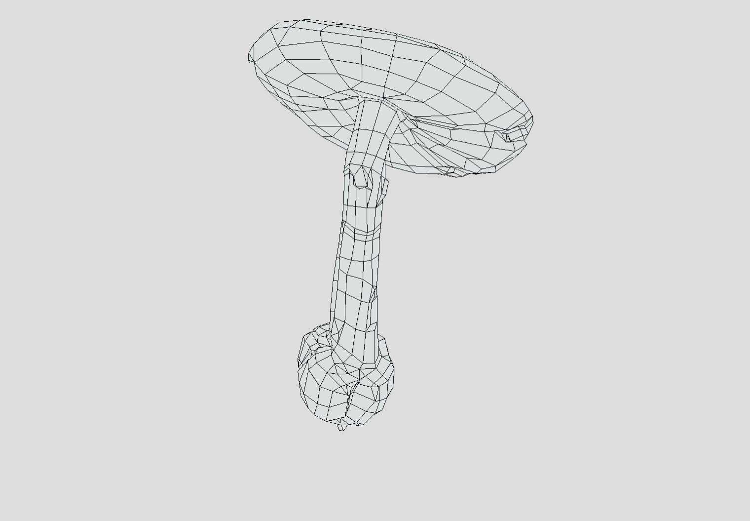 Amanita verna - fools mushroom Low-poly 3D model_2
