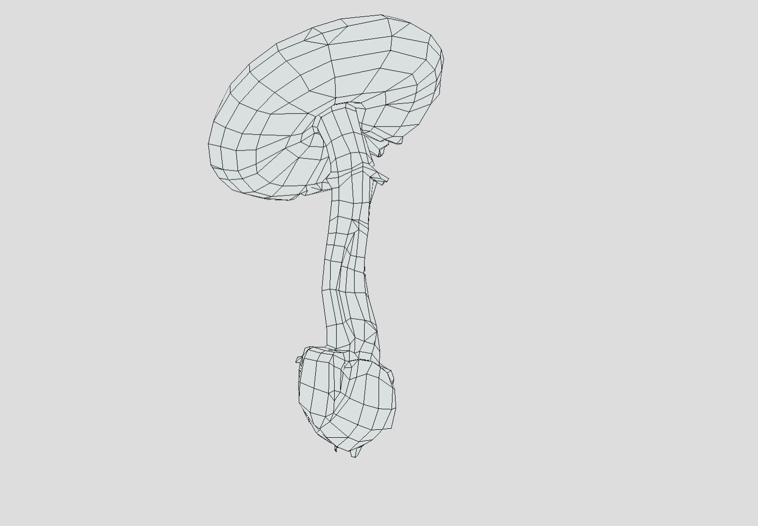 Amanita verna - fools mushroom Low-poly 3D model_22