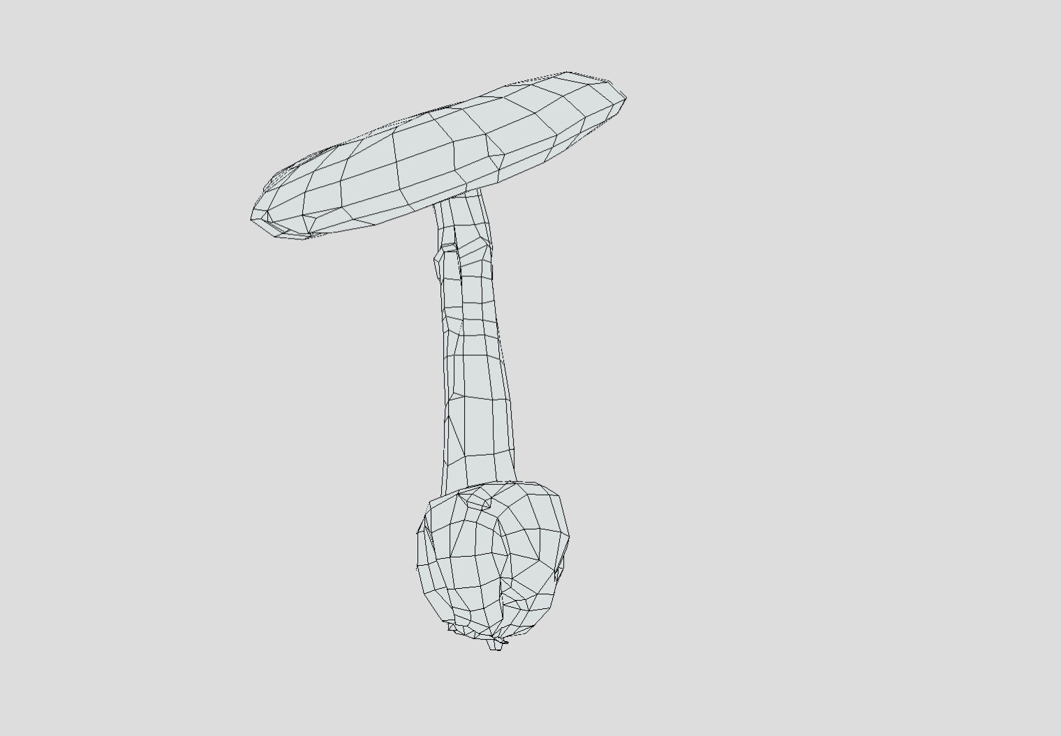 Amanita verna - fools mushroom Low-poly 3D model_23