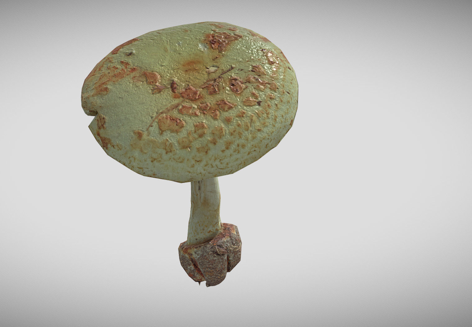 Amanita verna - fools mushroom Low-poly 3D model_13