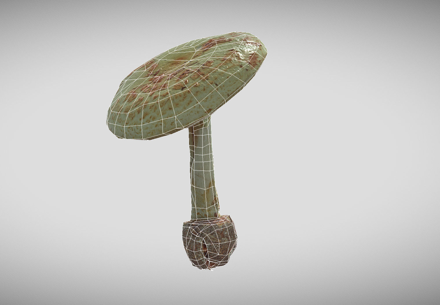 Amanita verna - fools mushroom Low-poly 3D model_61