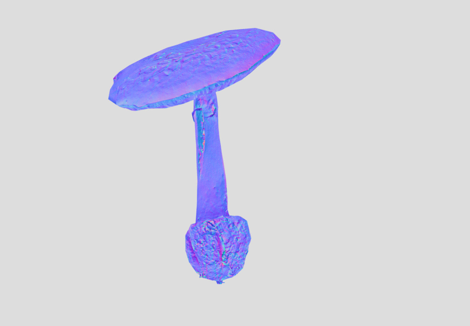 Amanita verna - fools mushroom Low-poly 3D model_30