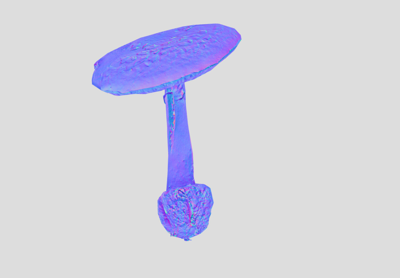 Amanita verna - fools mushroom Low-poly 3D model_45
