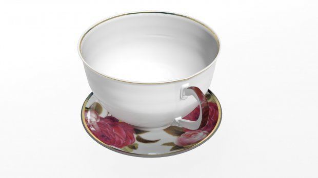 Tea  cup 3D model_3