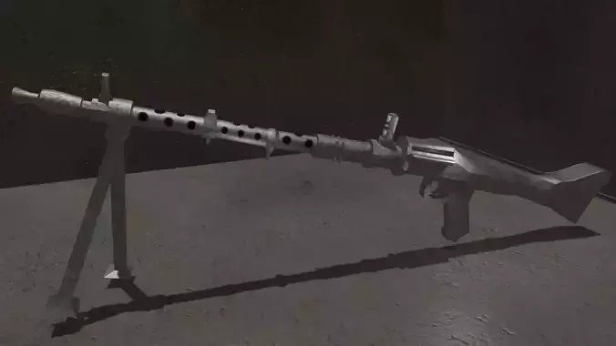 Maschinengewehr 34 WWII Weapon Free low-poly 3D model