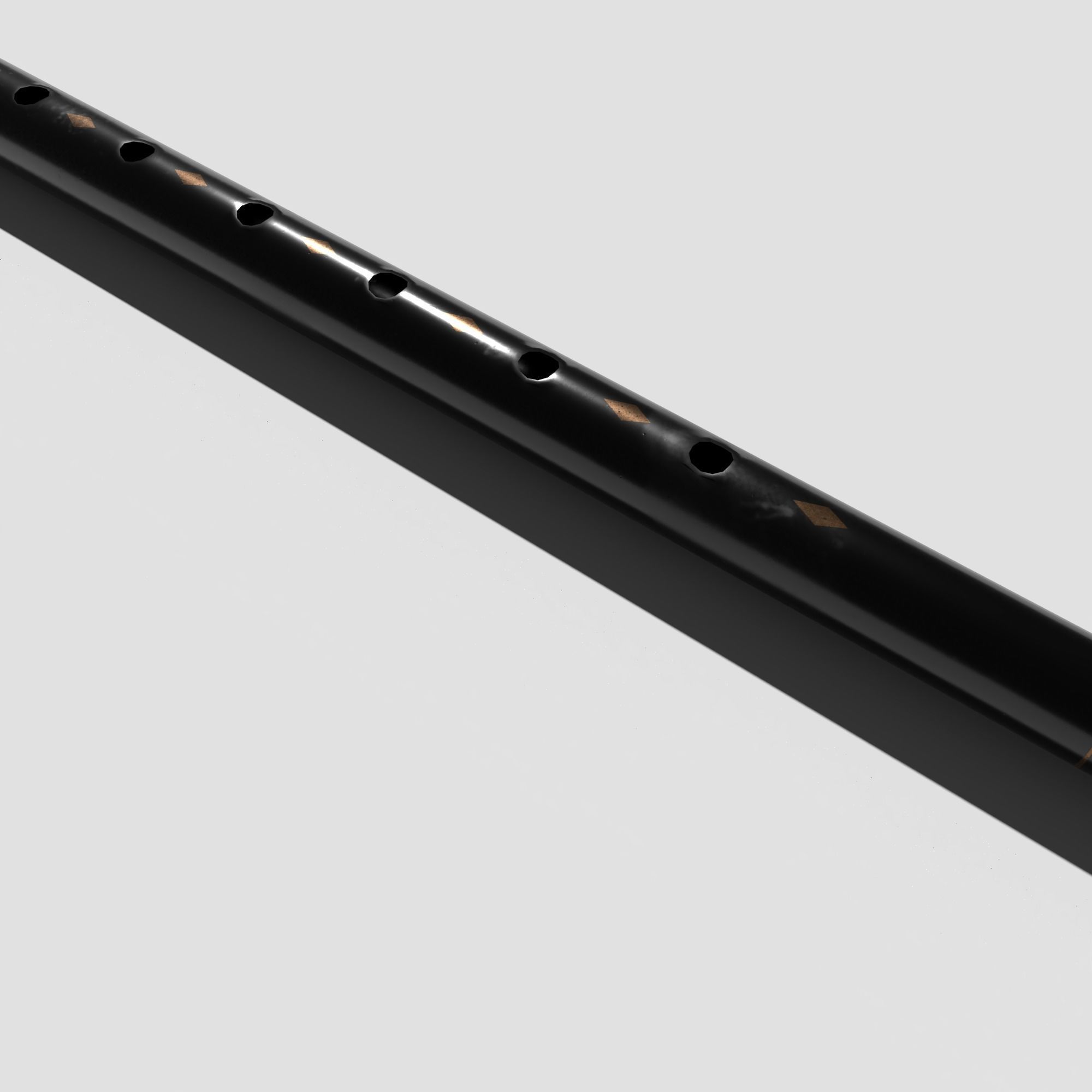 Tin Whistle Low-poly 3D model_3