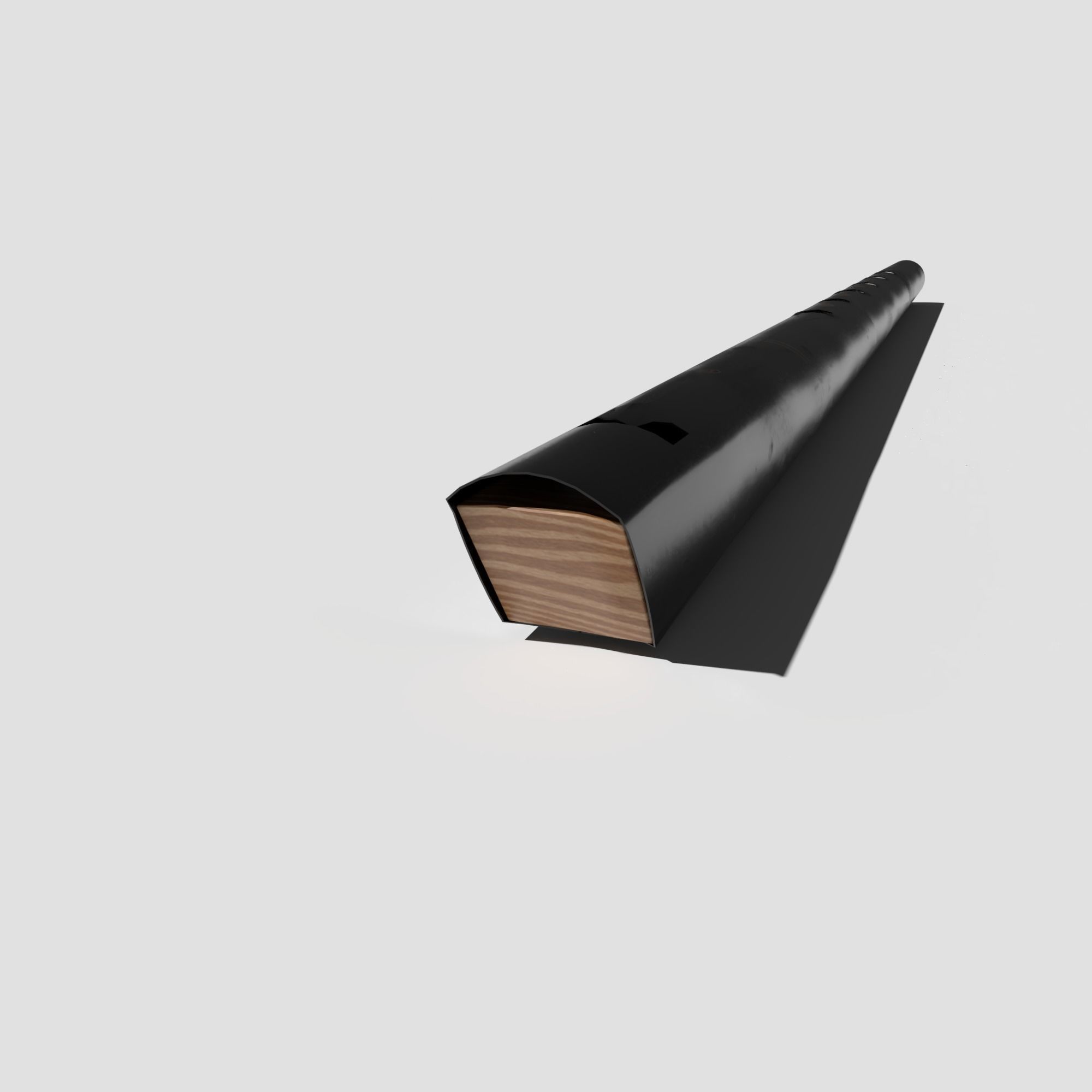 Tin Whistle Low-poly 3D model_1