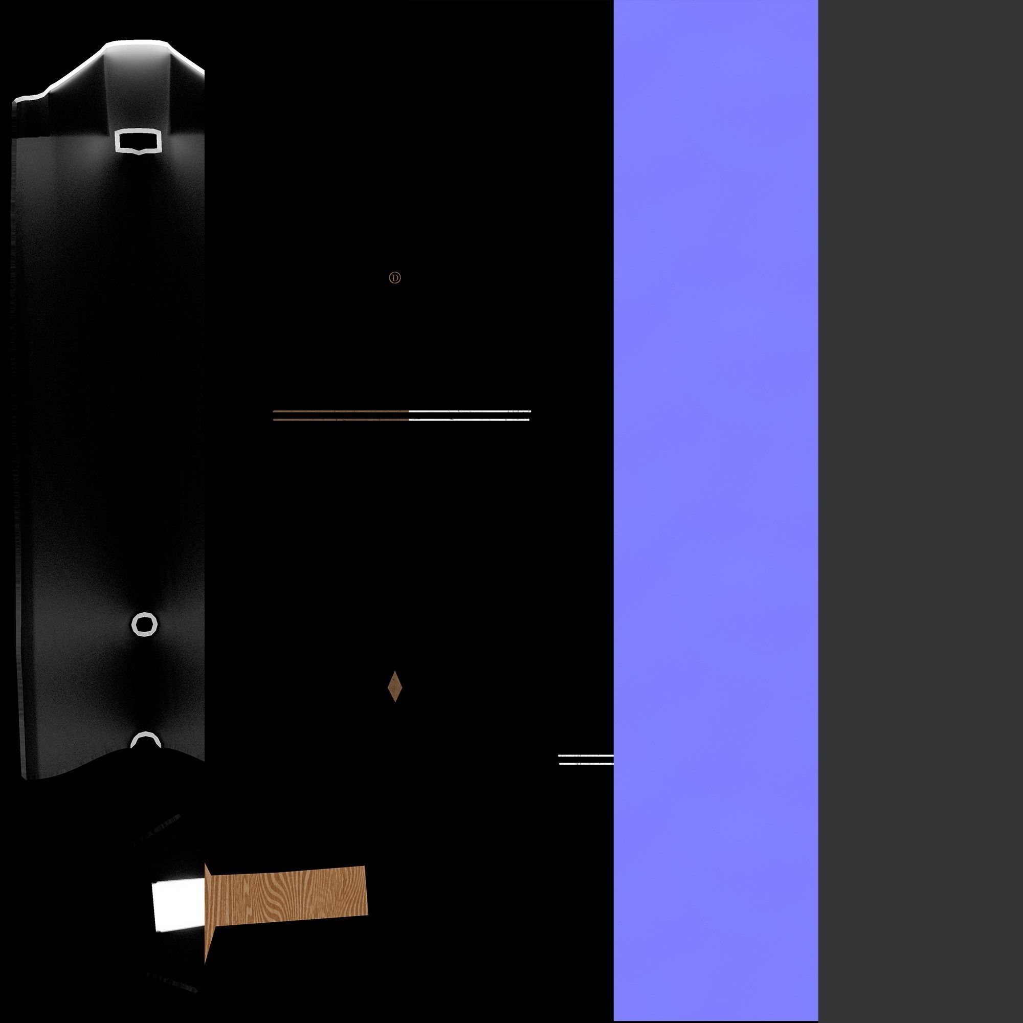 Tin Whistle Low-poly 3D model_10