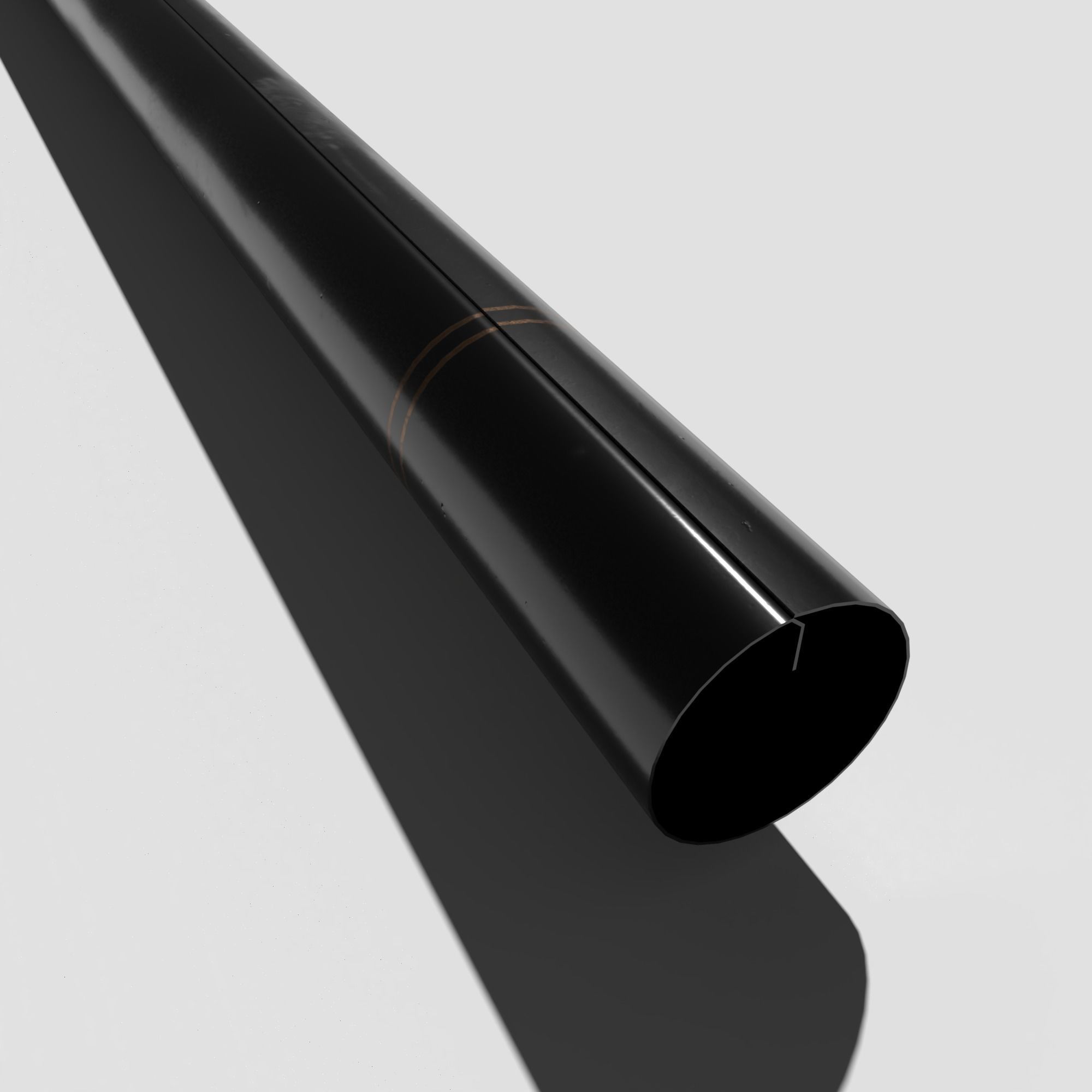 Tin Whistle Low-poly 3D model_7