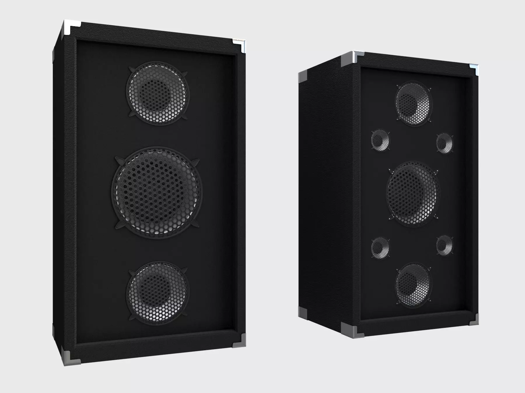 Speaker pair of speakers Low-poly 3D model