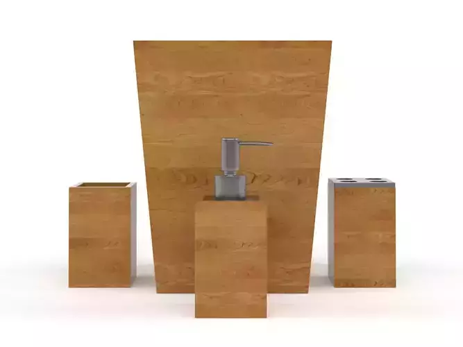 Bathroom Accessories Set 3D model