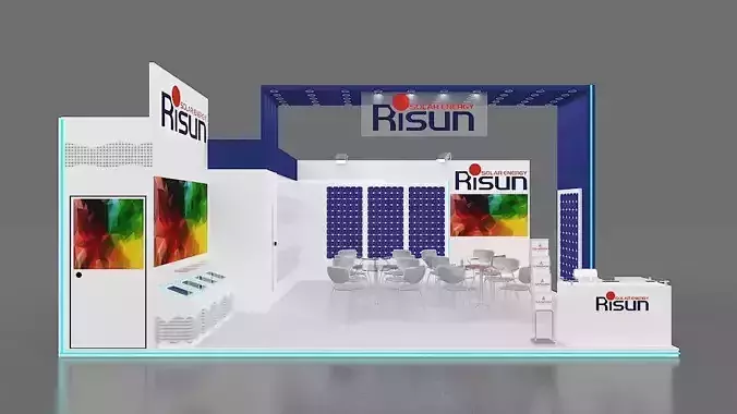 Exhibition stand 2 side open