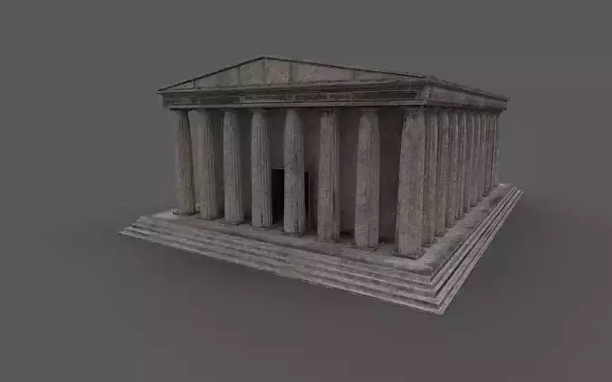 Ancient Greek temple low-poly Low-poly 3D model