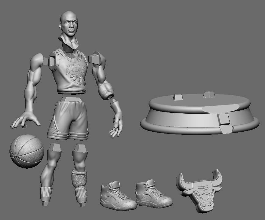 Michael Jordan 3d print Stl 3D print model_1
