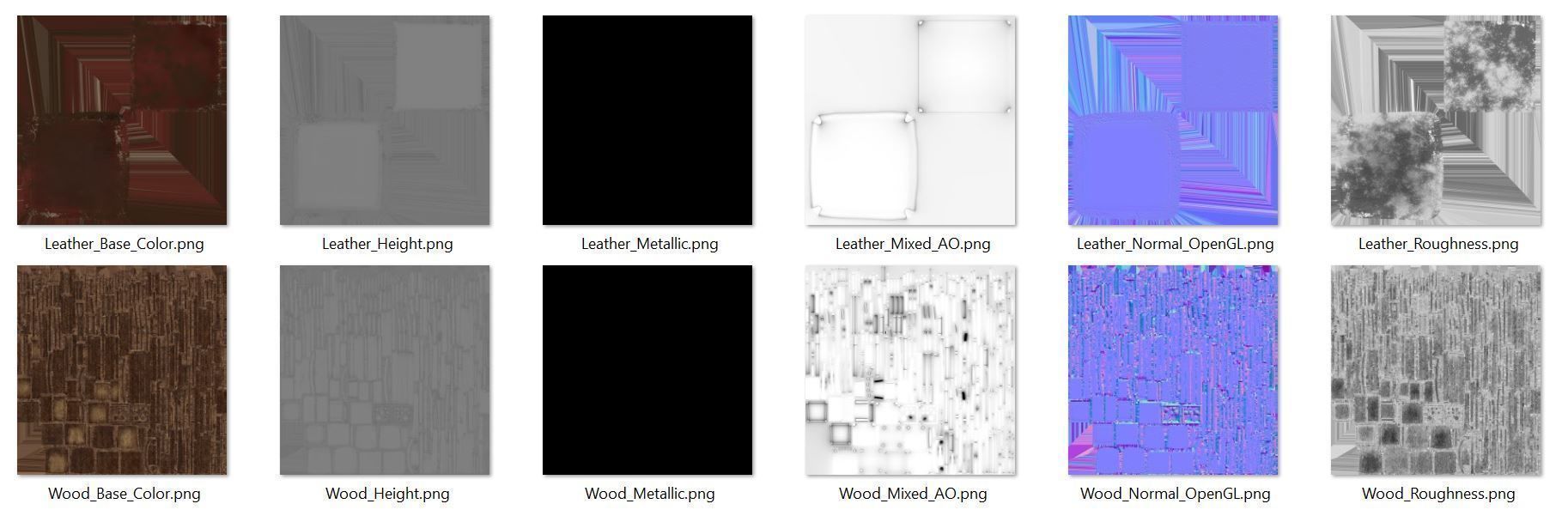 Old Wooden Chair Pack Low-poly 3D model_22