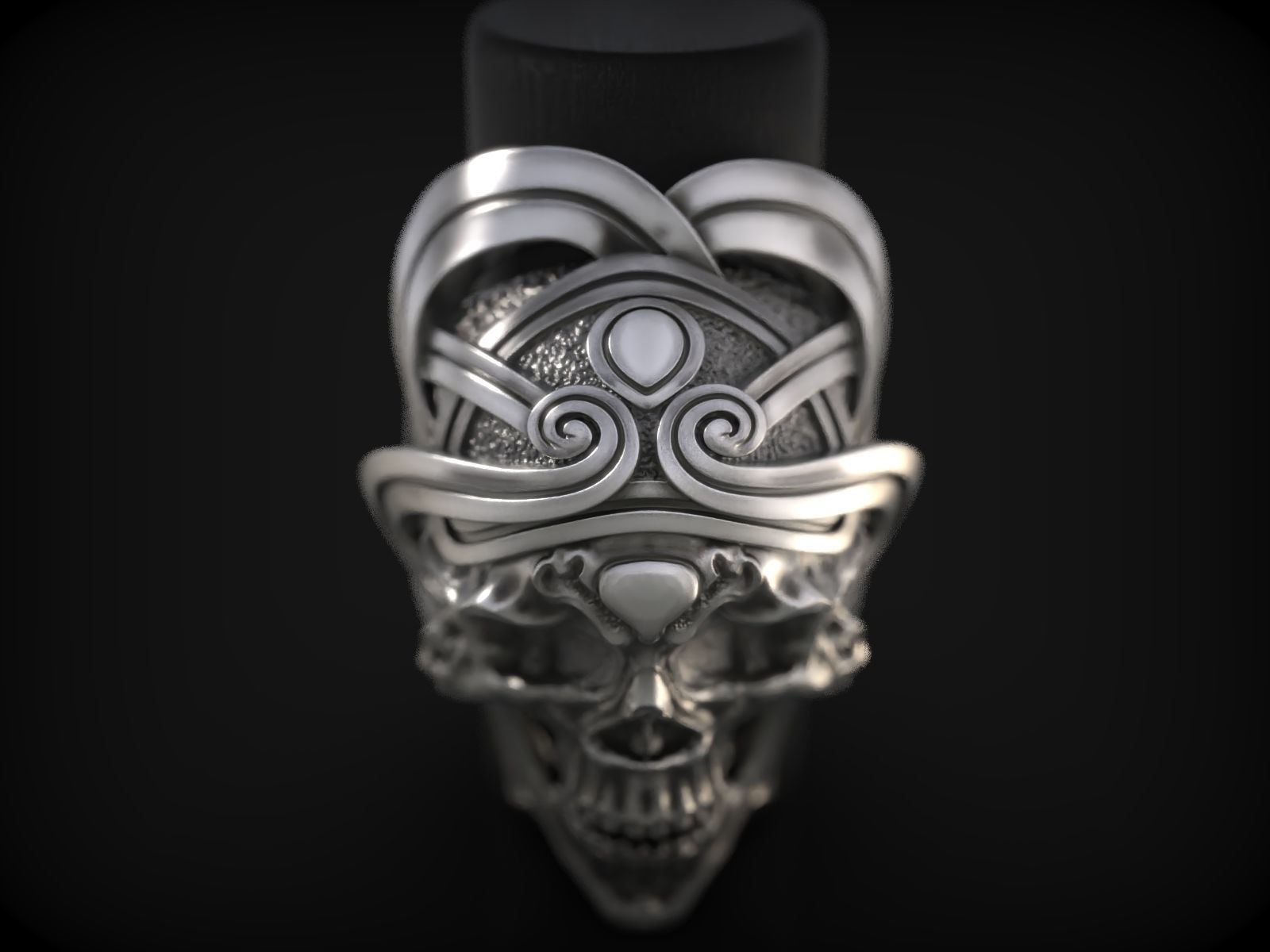 Ring Demon Skull 3D print model_2