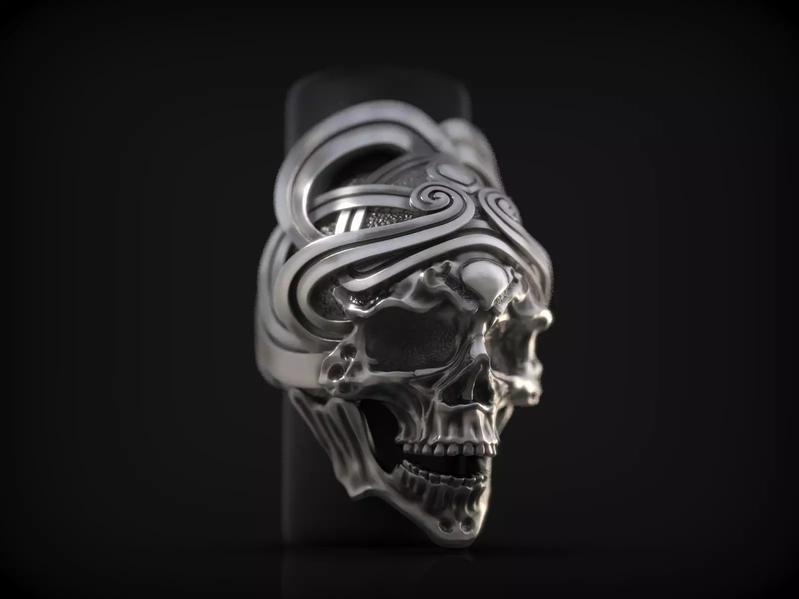 Ring Demon Skull 3D print model_0