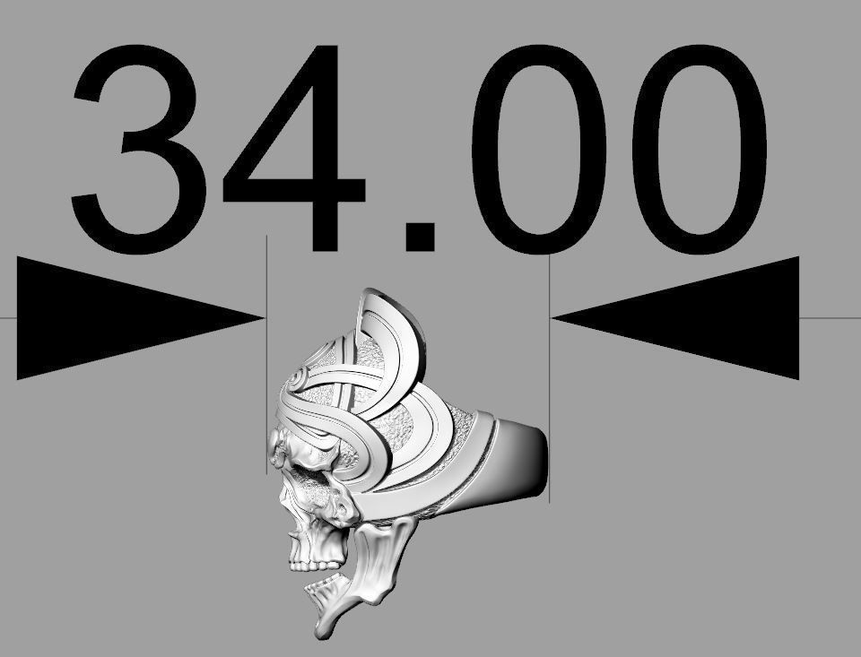 Ring Demon Skull 3D print model_9