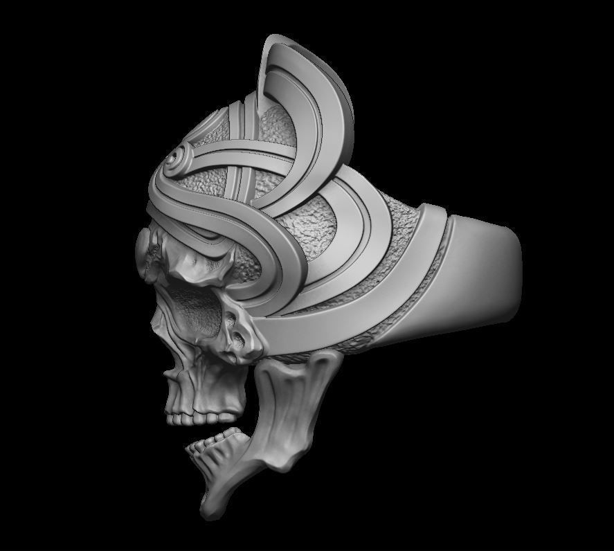 Ring Demon Skull 3D print model_5