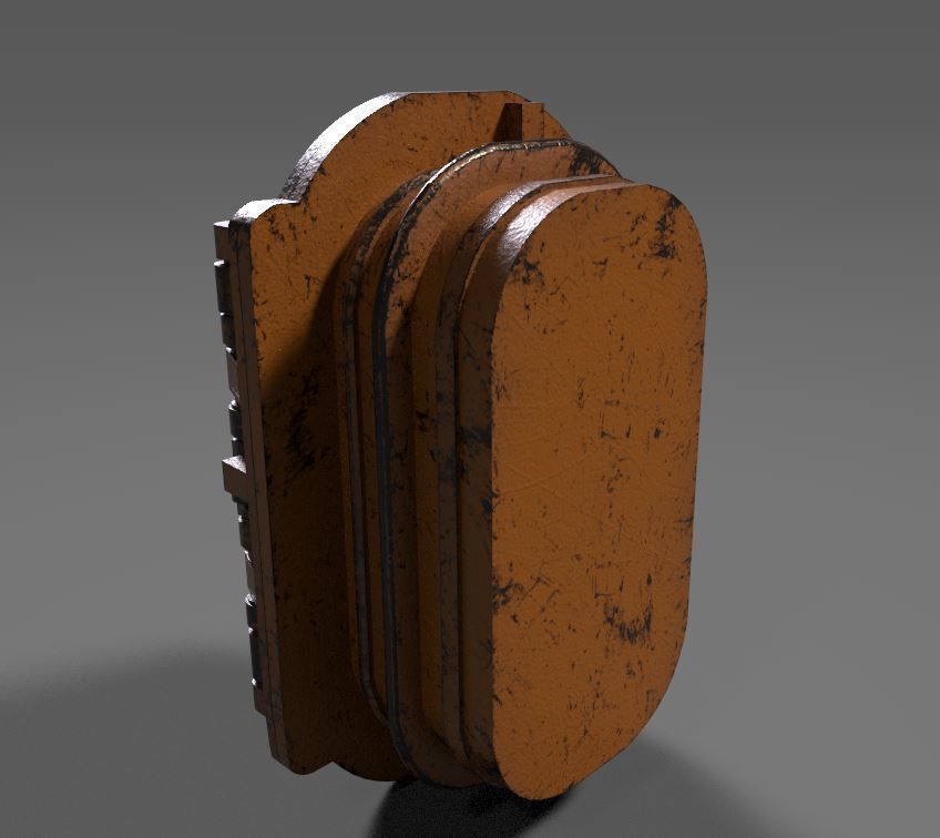 Painted Industrial Door  3D model_5