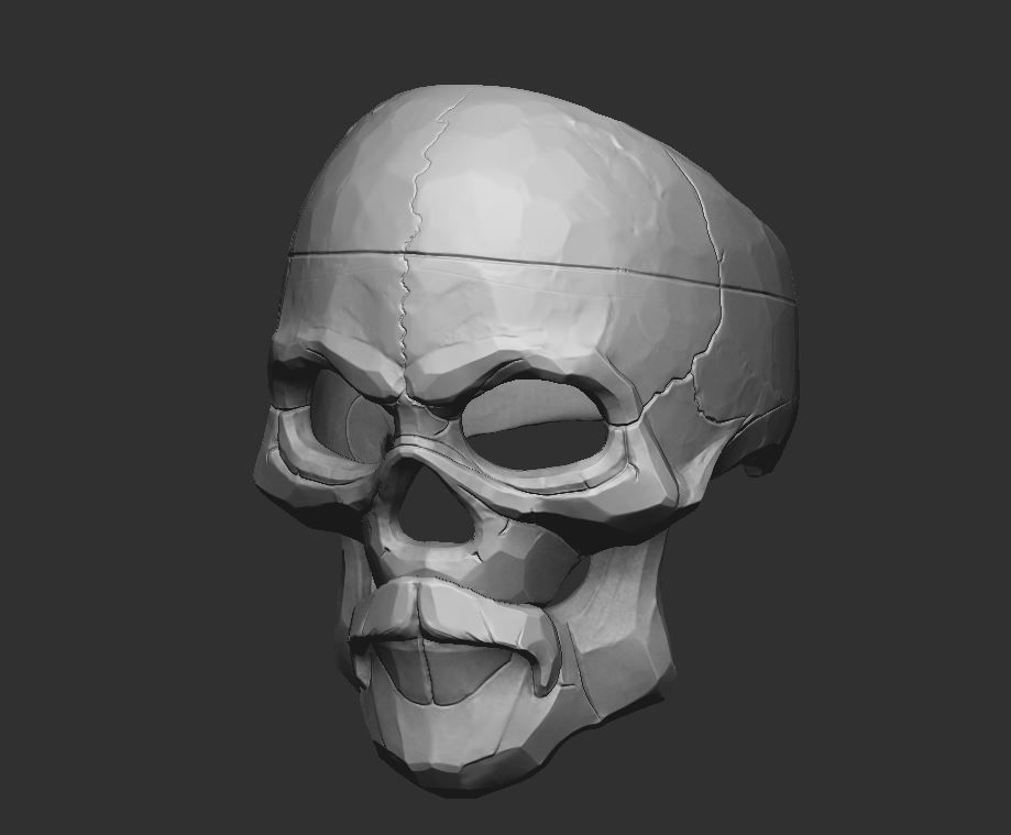 Ring Skull with beard from Silver street collection  3D print model_8