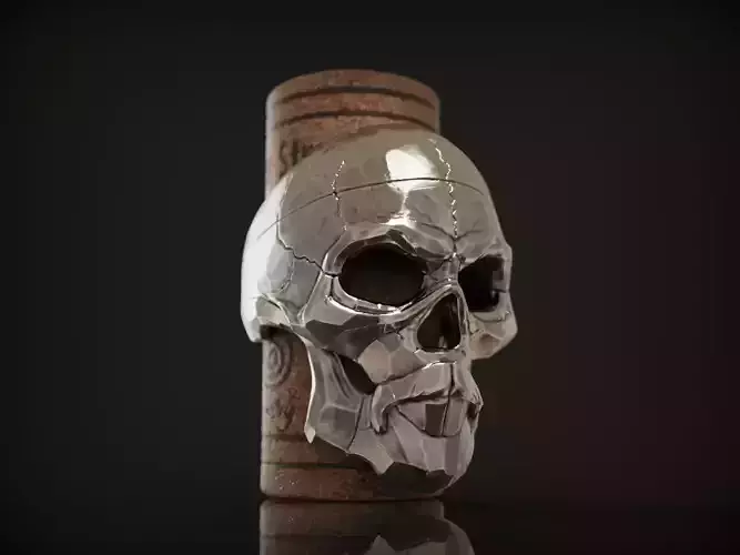 Ring Skull with beard from Silver street collection 