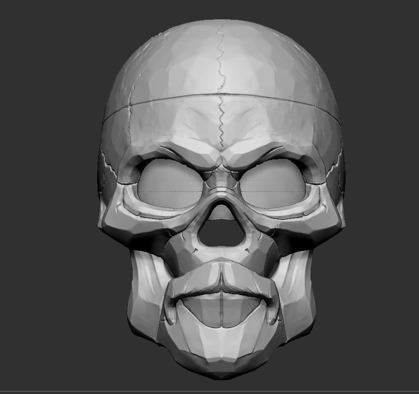 Ring Skull with beard from Silver street collection  3D print model_5