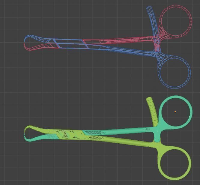 Pinza pair of scissors Free low-poly 3D model_2