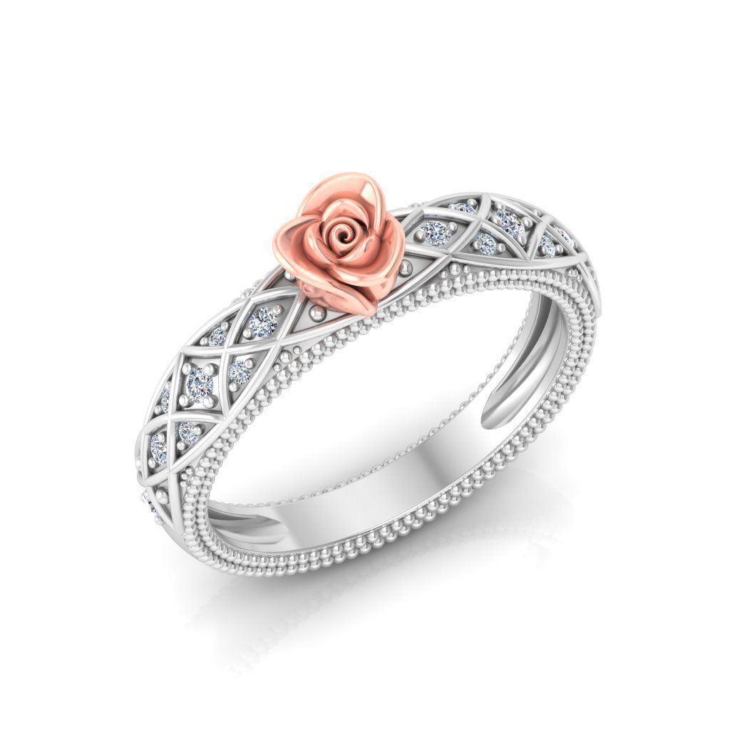 Rose Ring Design 3D print model_19