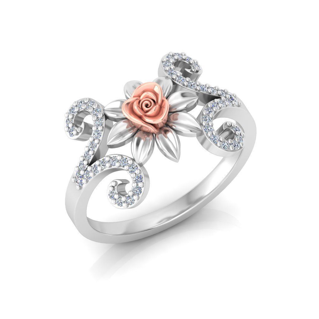 Rose Ring Design 3D print model_31