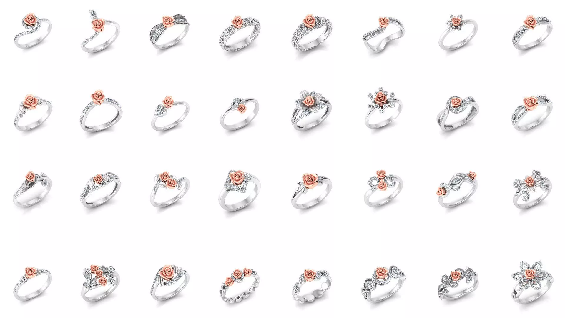 Rose Ring Design 3D print model_0