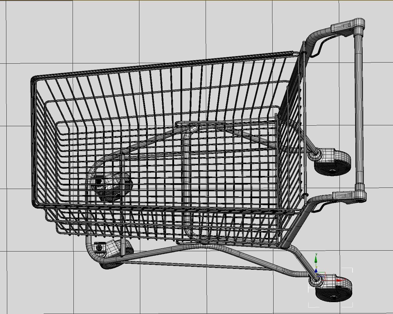 Shopping Supermarket Cart  3D model_10