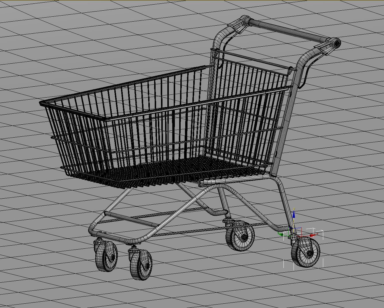 Shopping Supermarket Cart  3D model_7