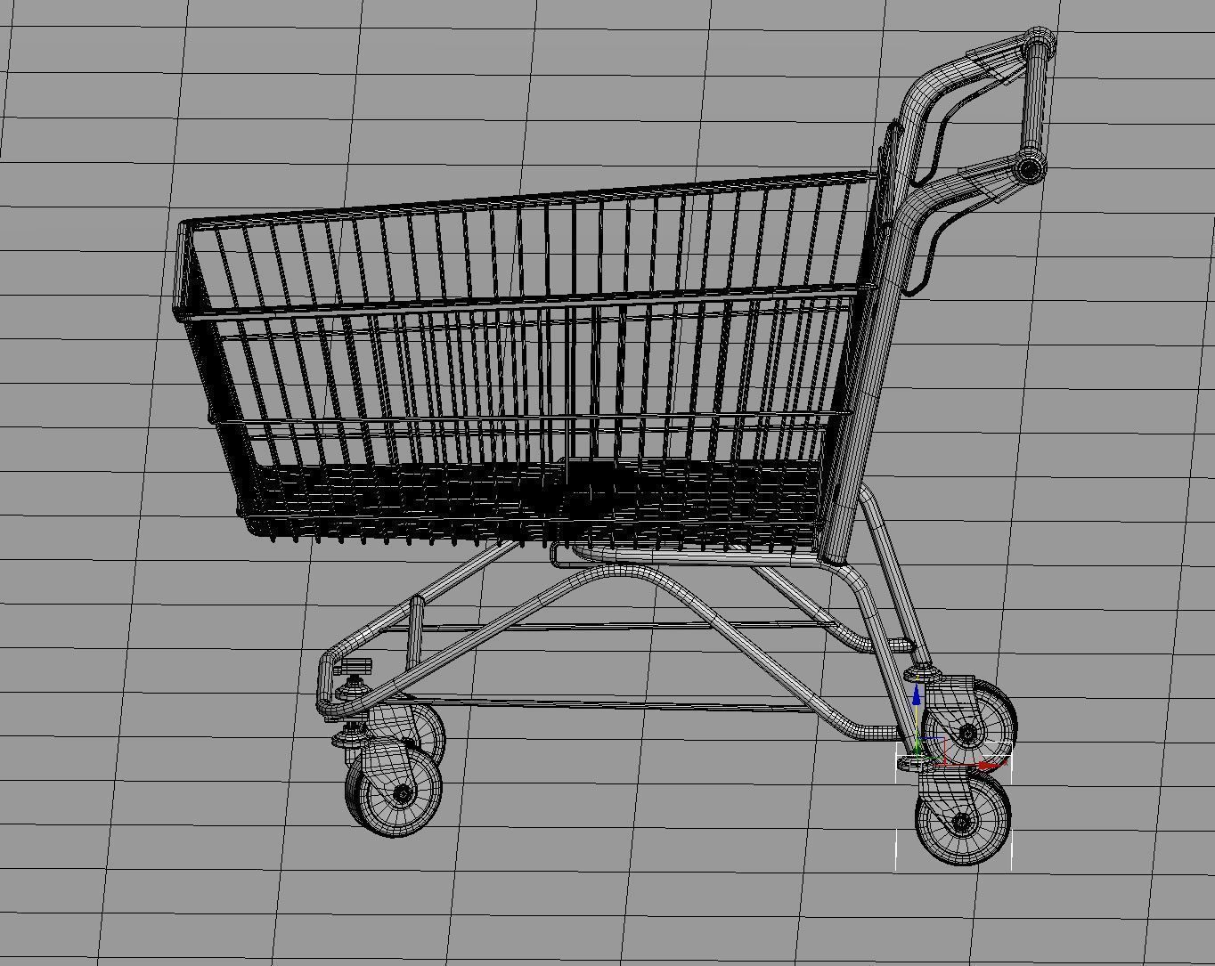 Shopping Supermarket Cart  3D model_8