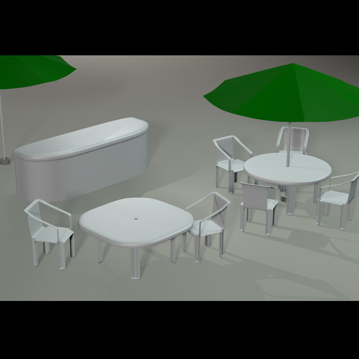 3D Restaurant Furniture 3D model_4