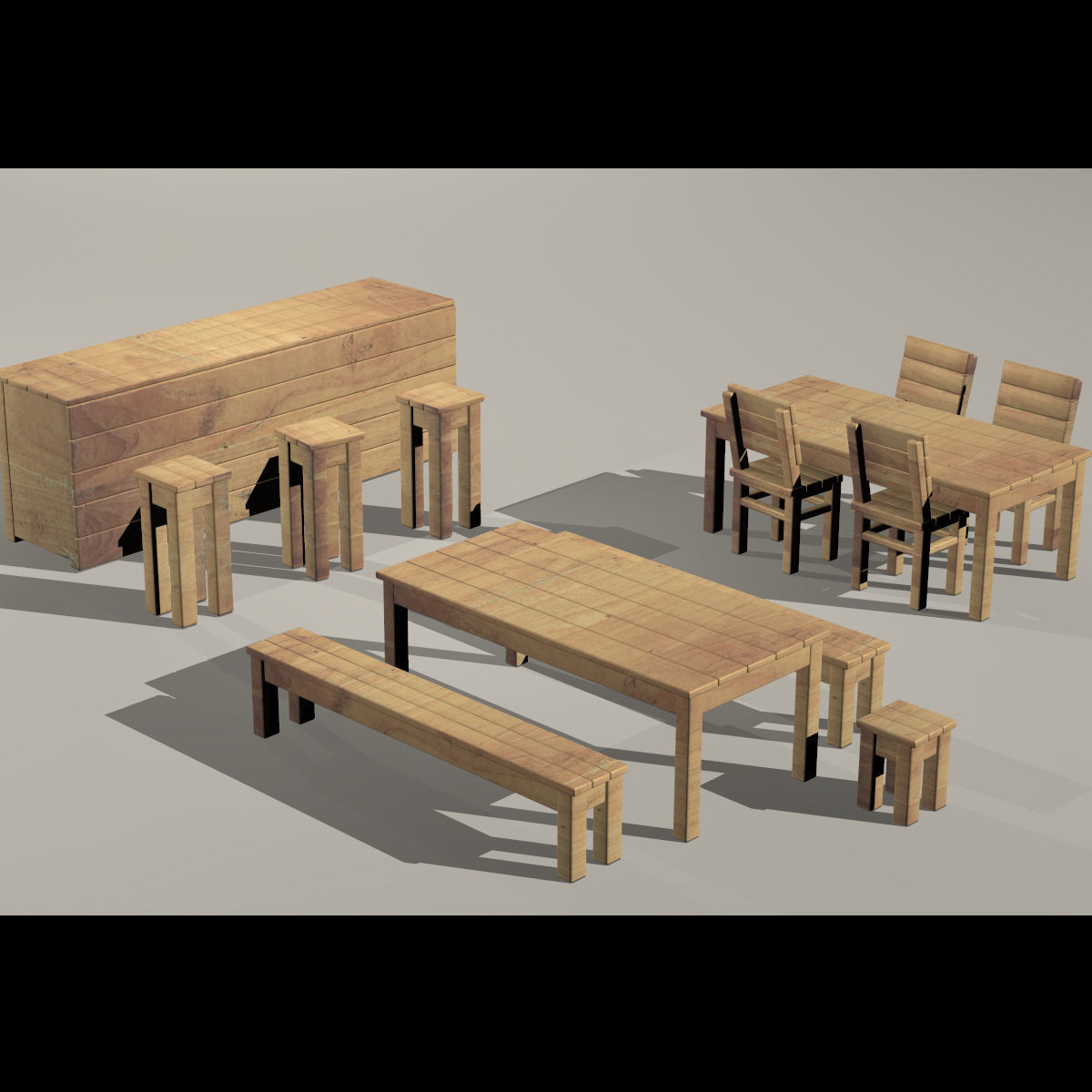 3D Restaurant Furniture 3D model_5
