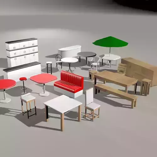 3D Restaurant Furniture
