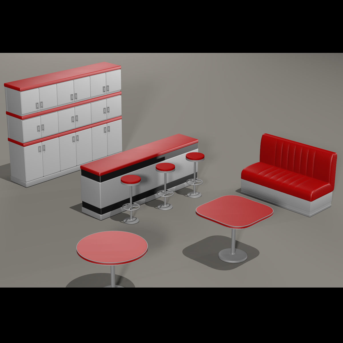 3D Restaurant Furniture 3D model_1