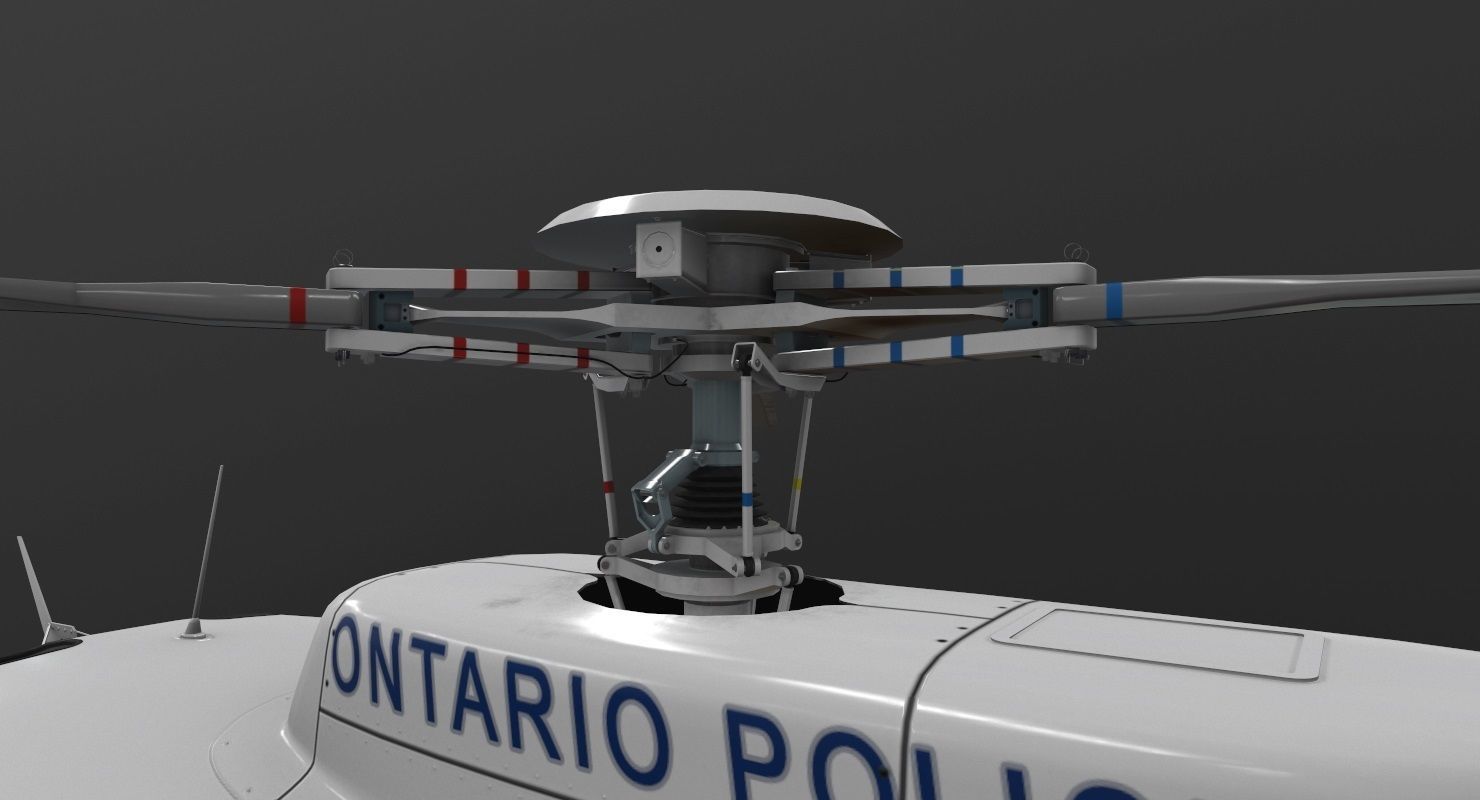 AS-350 Ontario Police Low-poly 3D model_5