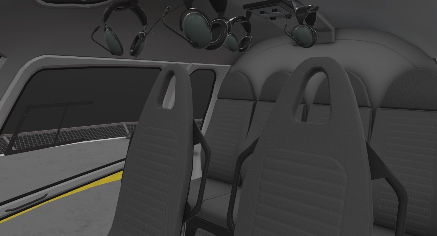 AS-350 Ontario Police Low-poly 3D model_10