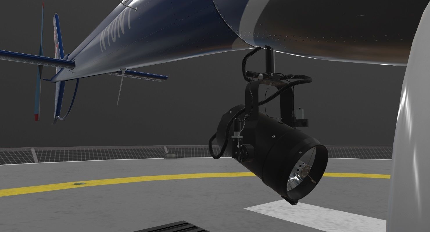 AS-350 Ontario Police Low-poly 3D model_7