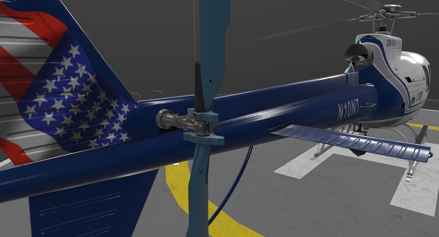 AS-350 Ontario Police Low-poly 3D model_8