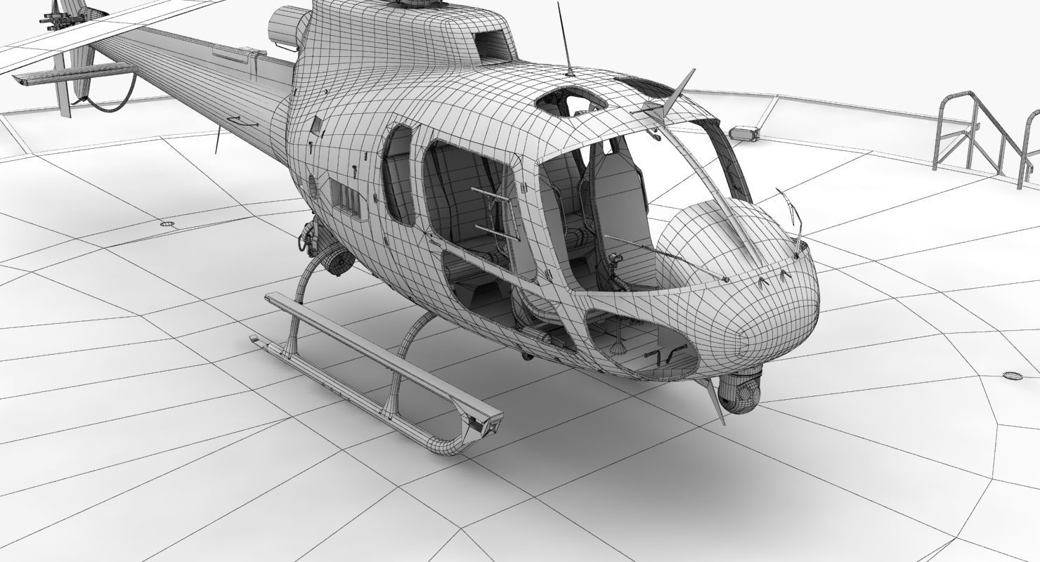 AS-350 Ontario Police Low-poly 3D model_18