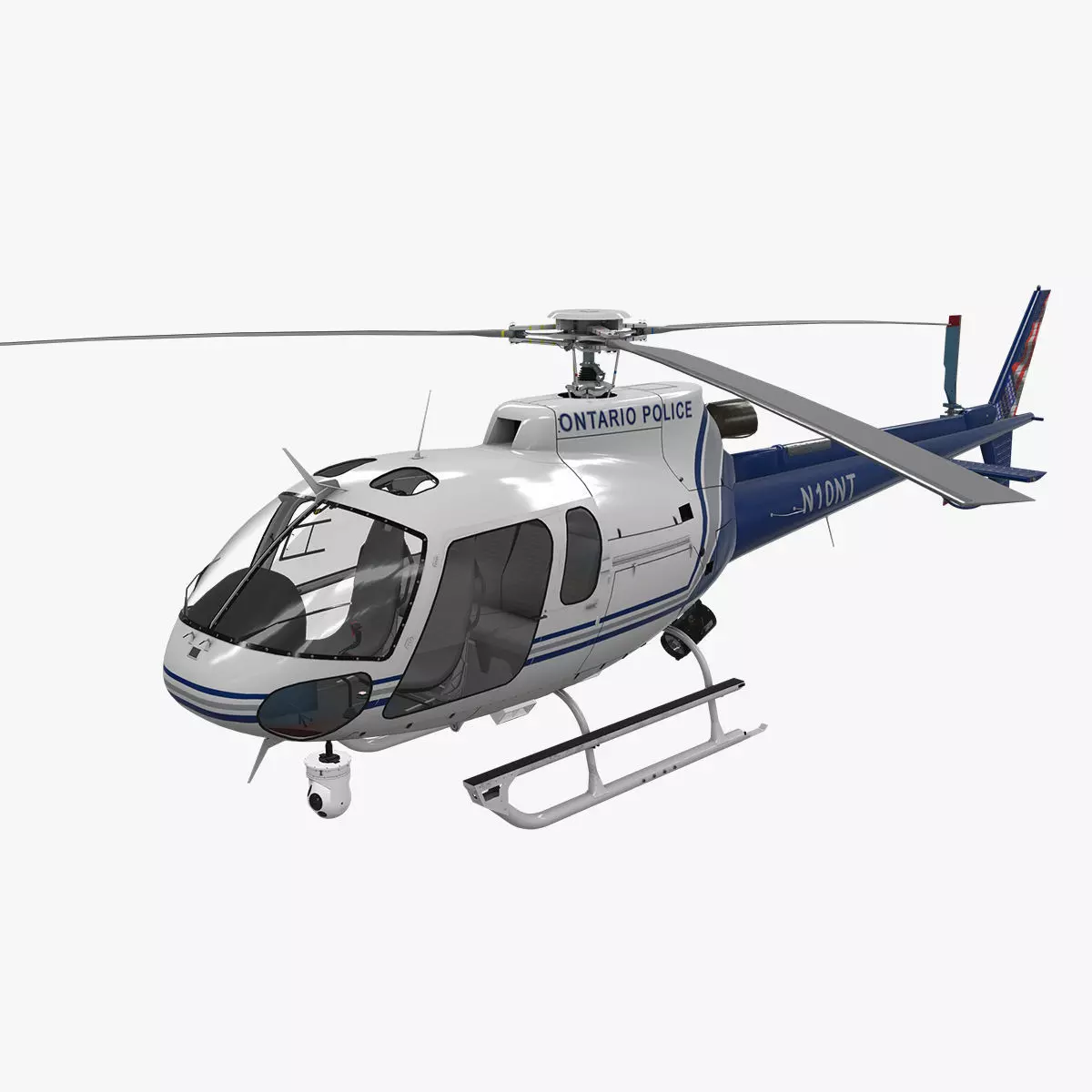 AS-350 Ontario Police Low-poly 3D model_0