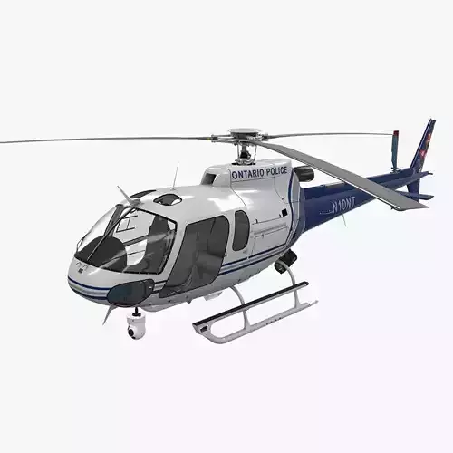 AS-350 Ontario Police Low-poly 3D model