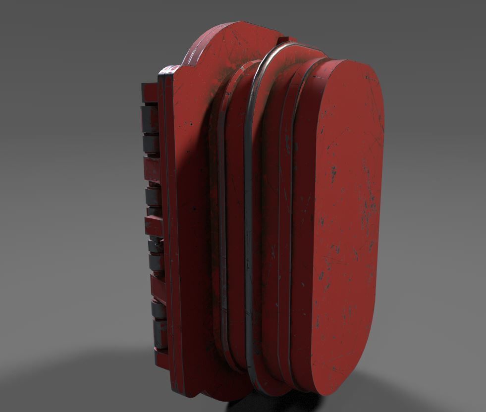 Painted industrial Door  3D model_8